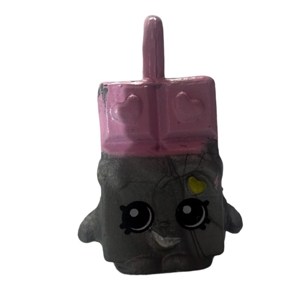 Shopkins Pink & Gray Popsicle Character Figurine